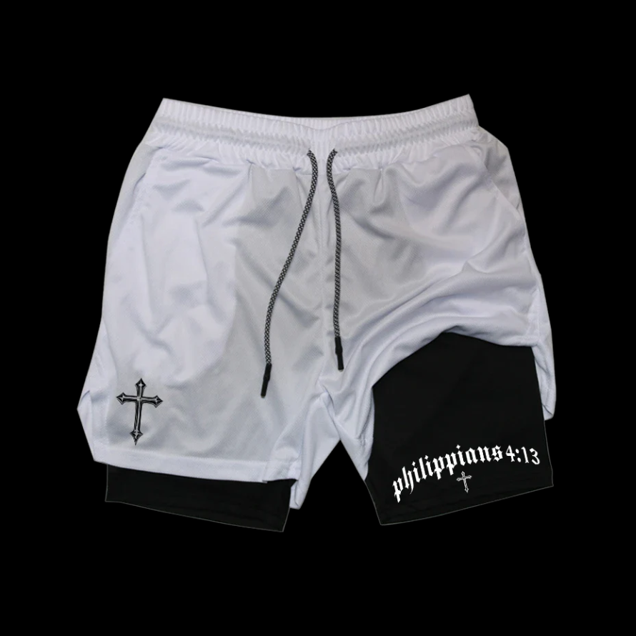 LuxCrux™ Philippians 4:13 Shorts