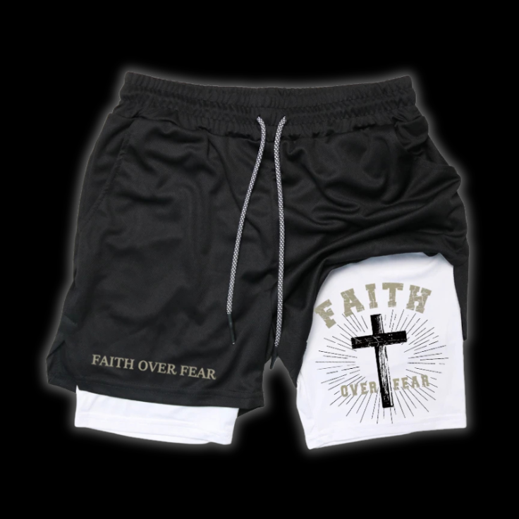 LuxCrux™ Special Faith Over Fear Shorts