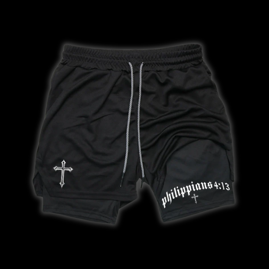 LuxCrux™ Philippians 4:13 Shorts