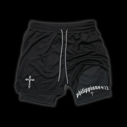LuxCrux™ Philippians 4:13 Shorts
