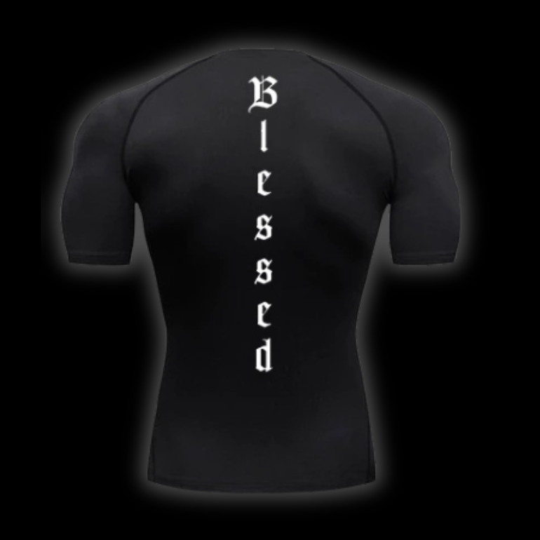 LuxCrux™ Blessed Short-Sleeved Compression Shirt