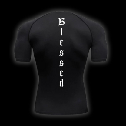 LuxCrux™ Blessed Short-Sleeved Compression Shirt
