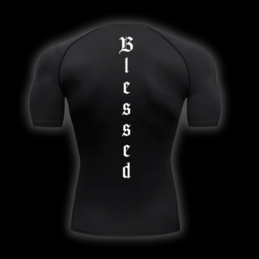 LuxCrux™ Blessed Short-Sleeved Compression Shirt