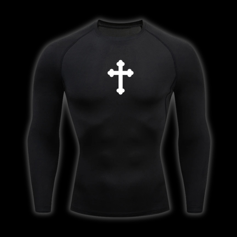 LuxCrux™ Graphic Long-Sleeved Compression Shirt