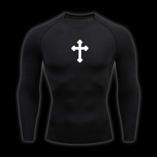 LuxCrux™ Graphic Long-Sleeved Compression Shirt