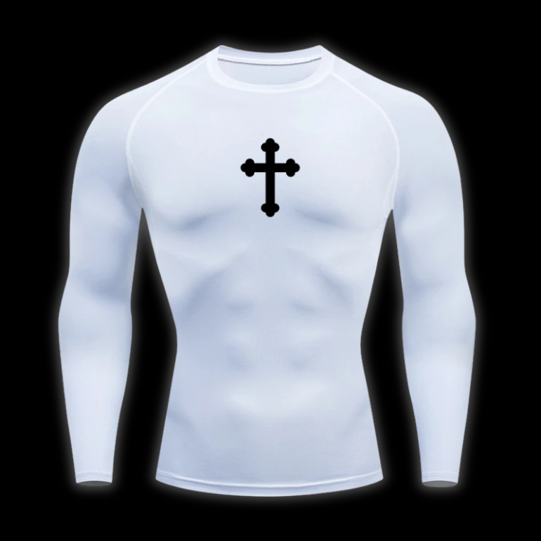 LuxCrux™ Graphic Long-Sleeved Compression Shirt