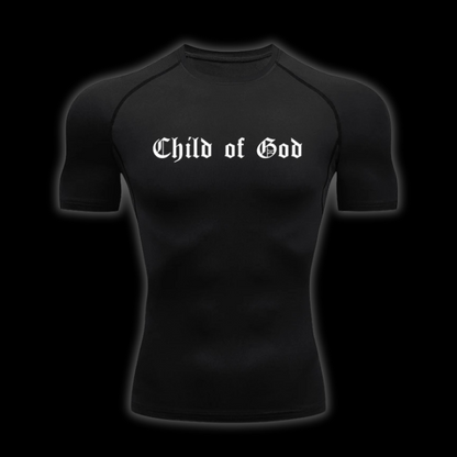 LuxCrux™ Child Of God Short-Sleeved Compression Shirt
