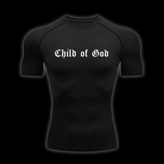 LuxCrux™ Child Of God Short-Sleeved Compression Shirt