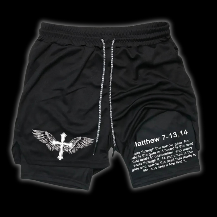 LuxCrux™ Matthew 7:13 Shorts
