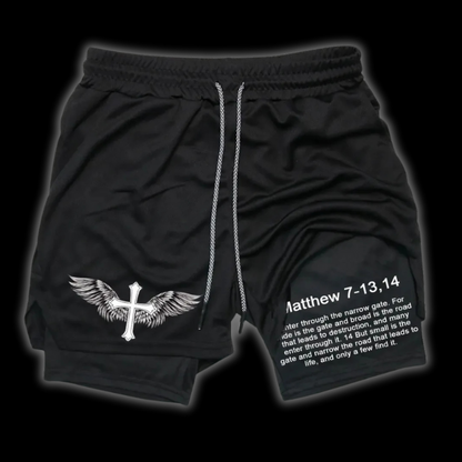LuxCrux™ Matthew 7:13 Shorts