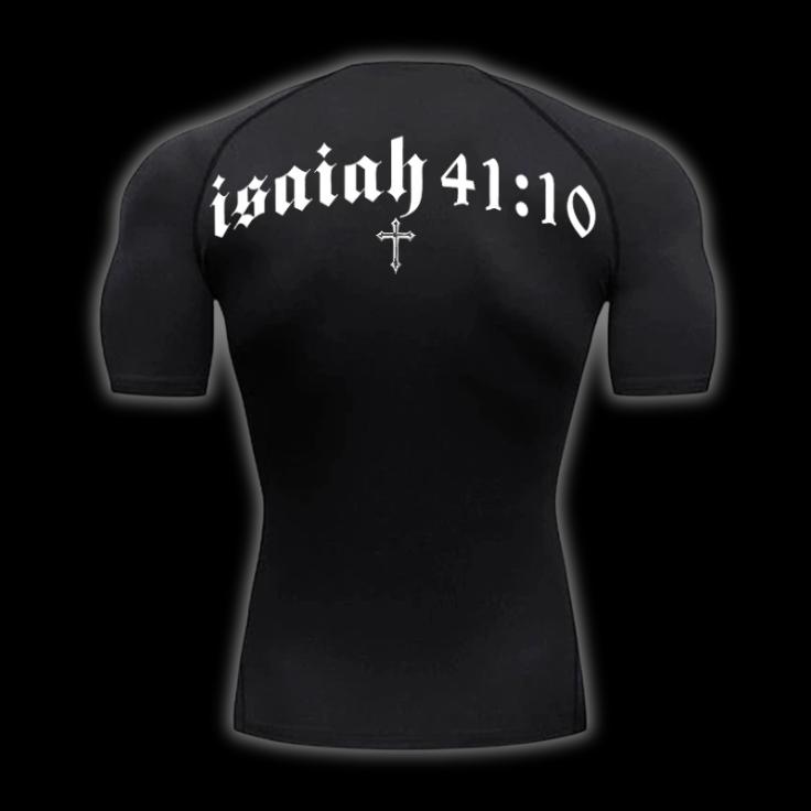 LuxCrux™ Isaiah 41:10 Short-Sleeved Compression Shirt