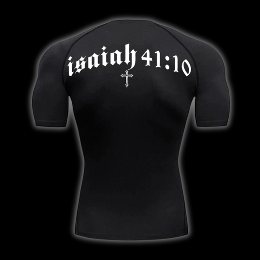 LuxCrux™ Isaiah 41:10 Short-Sleeved Compression Shirt