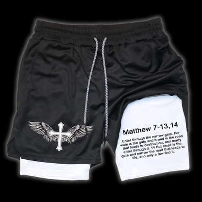 LuxCrux™ Matthew 7:13 Shorts