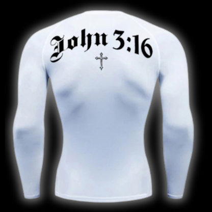 LuxCrux™ John 3:16 Long-Sleeved Compression Shirt