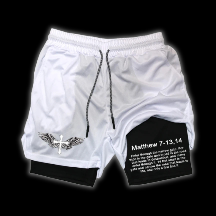 LuxCrux™ Matthew 7:13 Shorts