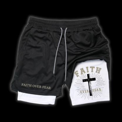 LuxCrux™ Special Faith Over Fear Shorts