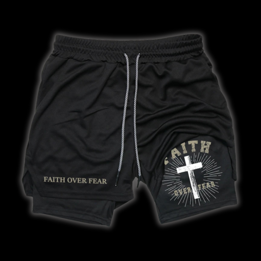 LuxCrux™ Special Faith Over Fear Shorts