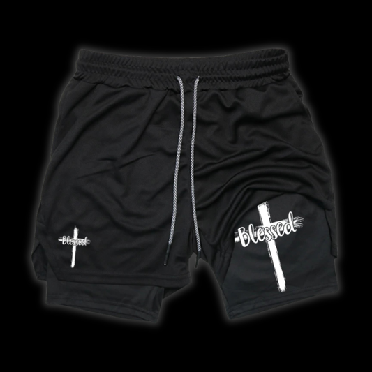 LuxCrux™ Blessed Cross Shorts