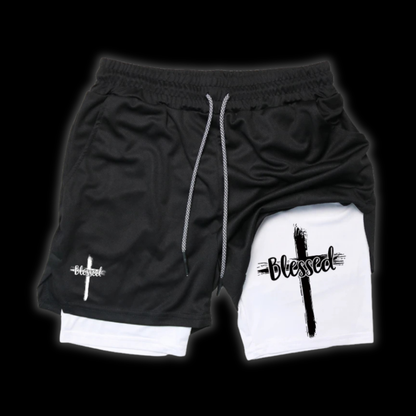 LuxCrux™ Blessed Cross Shorts